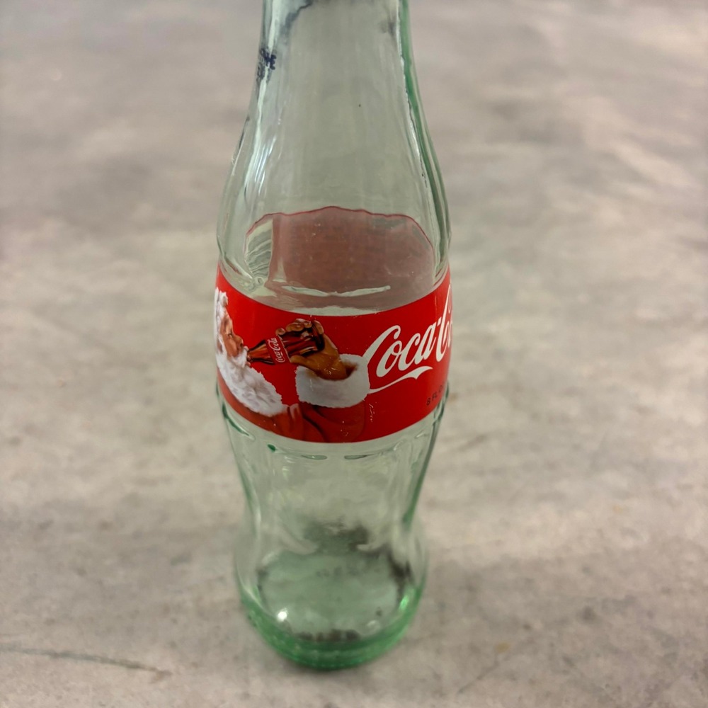 2007 Coca-Cola Santa Claus Christmas 8 oz Glass Bottle Empty No Cap Coke USA